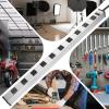 image10 Outlet Plugs Heavy Duty Metal Power Strip Aluminum Workshop Socket with 4FT Long Cord and Power Switch 15A 125V 1875WSilver