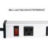 image10 Outlet Plugs Heavy Duty Metal Power Strip Aluminum Workshop Socket with 4FT Long Cord and Power Switch 15A 125V 1875WSilver