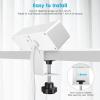 image3 AC Outlet Desk Clamp Power Strip White Desk Mount USB Charging Power Station Removable Desktop Edge Power Center Plugs Output 125V60HZ12A1500W USB 5V4A 10 FT CableWhite