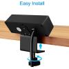 image3 Outlet Desk Clamp Power Strip With USB Ports White Desktop Surge Protector 1200J Mount Charging Power Station Edge Power Outlet 125V 12A 1500WBlack