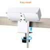 image3 Outlet Desk Clamp Power Strip With USB Ports White Desktop Surge Protector 1200J Mount Charging Power Station Edge Power Outlet 125V 12A 1500WWhite