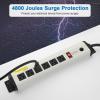 imageCCCEI 12 Gauge Heavy Duty Power Strip Surge Protector 4800J 20 Amp 6 Plug Industrial Shop Garage Metal Multiple Outlets 6 FT Extension Cord 515P Adapter High Amp 620R TSlot 20a for AppliancePack of Two