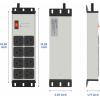 imageCCCEI 2PCS Heavy Duty Power Strip Surge Protector 20 AMP 8 Outlets 12 Gauge Shop Garage Metal Multiple Outlets 6 FT Extension Cord 515P Adapter High Amp 620R TSlot 20a for Appliance BlackGrey