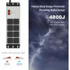 imageCCCEI 2PCS Heavy Duty Power Strip Surge Protector 20 AMP 8 Outlets 12 Gauge Shop Garage Metal Multiple Outlets 6 FT Extension Cord 515P Adapter High Amp 620R TSlot 20a for Appliance BlackGrey