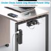 imageCCCEI 45W USB C Desk Side Clamp Power Strip Desk Top Tube Edge Clamp Mount Outlet with 4 Outlets Widely Spaced Surge Protector Outlet Station Fit 16 inch Tabletop Edge Table Leg 6 FT Power Cord