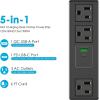 imageCCCEI 45W USBC Port 3 Outlets Clamp Power Strip Fast Charging Home Office Desktop Outlets Essentials Supplies Standing Desk Tabletop Edge Mount Power Outlet for Laptop Black 6FT