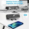 imageCCCEI 45W USBC Port 3 Outlets Clamp Power Strip Fast Charging Home Office Desktop Outlets Essentials Supplies Standing Desk Tabletop Edge Mount Power Outlet for Laptop Black 6FT