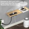 imageCCCEI 6 Outlets Dual Side Recessed Power Strip with USB C Ports Furniture Flush Mount Under Desk Desk Top Multiple Outlets Hidden Charging Station for Conference Table Nightstand Black 6FT10FT