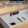 imageCCCEI 6 Outlets Dual Side Recessed Power Strip with USB C Ports Furniture Flush Mount Under Desk Desk Top Multiple Outlets Hidden Charging Station for Conference Table Nightstand Black 6FT6FT
