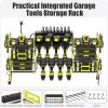 imageCCCEI Blue Power Tool Organizer Wall Mount Large Tools and Battery Storage Rack Charging Station Individual Switches Drills Holder Garage Utility Shelves with 6FT Power Strip Gift for MenGreen