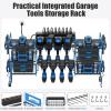 imageCCCEI Blue Power Tool Organizer Wall Mount Large Tools and Battery Storage Rack Charging Station Individual Switches Drills Holder Garage Utility Shelves with 6FT Power Strip Gift for MenBlue