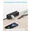 imageCCCEI Desk Clamp Power Strip with 9 Outlets Desktop Edge Mount Surge Protector with USBA and USBC Ports Widely Spaced Desk Outlet Fast Charging Station 6 FT Flat Plug Fit 16 inch Table45W USBC