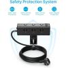 imageCCCEI Desk Clamp Power Strip with 9 Outlets Desktop Edge Mount Surge Protector with USBA and USBC Ports Widely Spaced Desk Outlet Fast Charging Station 6 FT Flat Plug Fit 16 inch Table45W USBC