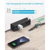 imageCCCEI Desk Clamp Power Strip with 9 Outlets Desktop Edge Mount Surge Protector with USBA and USBC Ports Widely Spaced Desk Outlet Fast Charging Station 6 FT Flat Plug Fit 16 inch Table20W USBC