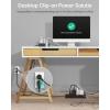 imageCCCEI Desk Clamp Power Strip with 9 Outlets Desktop Edge Mount Surge Protector with USBA and USBC Ports Widely Spaced Desk Outlet Fast Charging Station 6 FT Flat Plug Fit 16 inch Table20W USBC