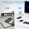 imageCCCEI Desk Clamp Power Strip with Outlets and USB Ports Fast Charging PD 30 USBC and QC 30 USBA Station Desktop Mount Electric Outlet with Surge Protector 6FT and Fit 16 inch Table Edge WhiteWhite45W