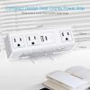 imageCCCEI Desk Clamp Power Strip with PD 30 Fast Charging USB C Port on Desktop Mount Widely Spaced Outlet 10 FT Flat Plug Fit 16 inch Tabletop Edge Thick 125V 12A 1500W BlackWhite