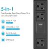imageCCCEI Desk Clamp Power Strip with PD 30 Fast Charging USB C Port on Desktop Mount Widely Spaced Outlet 10 FT Flat Plug Fit 16 inch Tabletop Edge Thick 125V 12A 1500W BlackBlack