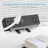 imageCCCEI Desk Clamp Power Strip with PD 30 Fast Charging USB C Port on Desktop Mount Widely Spaced Outlet 10 FT Flat Plug Fit 16 inch Tabletop Edge Thick 125V 12A 1500W BlackBlack