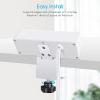 imageCCCEI Desk Clamp Power Strip with PD 30 Fast Charging USB C Port on Desktop Mount Widely Spaced Outlet 10 FT Flat Plug Fit 16 inch Tabletop Edge Thick 125V 12A 1500W BlackWhite