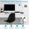 imageCCCEI Desk Clamp Power Strip with USBA and USBC Ports Desktop Mount Surge Protector 1200J Widely Spaced Desk Outlet Station Fast Charging 10 FT Flat Plug Fit 19 inch Tabletop Edge BlackBlack20W