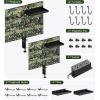 imageCCCEI Desk Organizer and Storage with Charging Station Navy Blue Clamp on Table Pegboard Gaming Standing Office Supplies Shelf Accessorie Metal Peg Board Privacy Panels Gifts for Men 10FTArmy Green