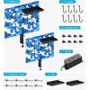 imageCCCEI Desk Organizer and Storage with Charging Station Navy Blue Clamp on Table Pegboard Gaming Standing Office Supplies Shelf Accessorie Metal Peg Board Privacy Panels Gifts for Men 10FTNavy Blue