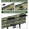 imageCCCEI Desk Organizer and Storage with Charging Station Navy Blue Clamp on Table Pegboard Gaming Standing Office Supplies Shelf Accessorie Metal Peg Board Privacy Panels Gifts for Men 10FTArmy Green