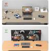 imageCCCEI Desk Organizer and Storage with Charging Station Pegboard Deco Clamp on Desk Gaming Office Supplies Shelf Accessorie Metal Peg Board Privacy Panels Gifts for Men 6FT BlackBlack