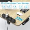 imageCCCEI Desk Outlet Station 45W USB C Port 12 Outlet Desktop Clamp Power Strip Surge Protector 4800J with Switch Nightstand Office Standing Desk Accessories Fit Thicker Table Edge or Screw Mount 6FT20W USBC