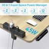 imageCCCEI Desk Outlet Station 45W USB C Port 12 Outlet Desktop Clamp Power Strip Surge Protector 4800J with Switch Nightstand Office Standing Desk Accessories Fit Thicker Table Edge or Screw Mount 6FT45W USBC