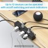 imageCCCEI Desk Outlet Station 45W USB C Port 12 Outlet Desktop Clamp Power Strip Surge Protector 4800J with Switch Nightstand Office Standing Desk Accessories Fit Thicker Table Edge or Screw Mount 6FT45W USBC