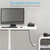 imageCCCEI Desk Power Strip with 18W USB C Fast Charge Port Black 800J Surge Protector Clamp Desktop Outlet Table Edge Mount Socket 6FT and Fit 16 inch Tabletop Edge ThickBlack20W