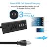 imageCCCEI Furniture Recessed Power Strip Black Desk Outlet with USB Ports in Conference Desktop Flush Mount Plug 6 ft Extension CordBlack