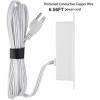 imageCCCEI Furniture Recessed Power Strip Black Desk Outlet with USB Ports in Conference Desktop Flush Mount Plug 6 ft Extension CordWhite