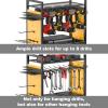imageCCCEI Garage Power Tools Organizer Cart with Charging Station Black Floor Standing Rolling Drill and Tools Battery Storage Cart on Wheels Utility Rack Gift for Men Husband FatherYellow
