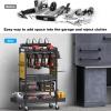 imageCCCEI Garage Power Tools Organizer Cart with Charging Station Black Floor Standing Rolling Drill and Tools Battery Storage Cart on Wheels Utility Rack Gift for Men Husband FatherYellow