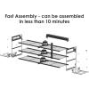imageCCCEI Garage Tools Storage with Charging Station Power Tool Battery Organizer Utility Shelf with Power Strip 4 Drills Holder Wall Mount Rack BlackLarge
