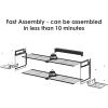 imageCCCEI Garage Tools Storage with Charging Station Power Tool Battery Organizer Utility Shelf with Power Strip 4 Drills Holder Wall Mount Rack BlackLarge