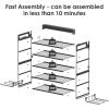 imageCCCEI Garage Tools Storage with Charging Station Power Tool Battery Organizer Utility Shelf with Power Strip 4 Drills Holder Wall Mount Rack BlackSmall