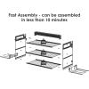 imageCCCEI Garage Tools Storage with Charging Station Power Tool Battery Organizer Utility Shelf with Power Strip 4 Drills Holder Wall Mount Rack BlackSmall
