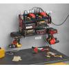 imageCCCEI Garage Tools Storage with Charging Station Power Tool Battery Organizer Utility Shelf with Power Strip 4 Drills Holder Wall Mount Rack BlackSmall