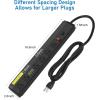 imageCCCEI Heavy Duty Power Strip Surge Protector 20 Amp High Amp Industrial Shop Garage Metal Multiple Outlets 6 FT 12 Gauge 515P Extension Cord 6 Outlet 620R TSlot 20a for ApplianceBlack