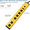imageCCCEI Heavy Duty Power Strip Surge Protector 20 Amp High Amp Industrial Shop Garage Metal Multiple Outlets 6 FT 12 Gauge 515P Extension Cord 6 Outlet 620R TSlot 20a for ApplianceYellow