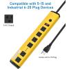 imageCCCEI Heavy Duty Power Strip Surge Protector 20 Amp High Amp Industrial Shop Garage Metal Multiple Outlets 6 FT 12 Gauge 515P Extension Cord 6 Outlet 620R TSlot 20a for ApplianceYellow