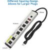 imageCCCEI Heavy Duty Power Strip Surge Protector 20 Amp High Amp Industrial Shop Garage Metal Multiple Outlets 6 FT 12 Gauge 515P Extension Cord 6 Outlet 620R TSlot 20a for ApplianceGrey