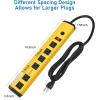 imageCCCEI Heavy Duty Power Strip Surge Protector 20 Amp High Amp Industrial Shop Garage Metal Multiple Outlets 6 FT 12 Gauge 515P Extension Cord 6 Outlet 620R TSlot 20a for ApplianceYellow