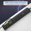 imageCCCEI Heavy Duty Power Strip Surge Protector 20 Amp High Amp Industrial Shop Garage Metal Multiple Outlets 6 FT 12 Gauge 515P Extension Cord 6 Outlet 620R TSlot 20a for ApplianceBlack