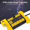 imageCCCEI Heavy Duty Power Strip with USB Ports Garage 10 Outlets Surge Protector 2700 Joules Industrial Workshop Metal 15Amp Multiple Outlets 6 FT Extension Cord and Wide Spaced GreyBlack
