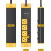 imageCCCEI Heavy Duty Surge Protector Power Strip 20 Amp Individual Switches 6FT 12 Gauge Extension Cord with Multiple Outlets Kitchen Garage Shop Industrial Wall Mount Electric Extender YellowYellow